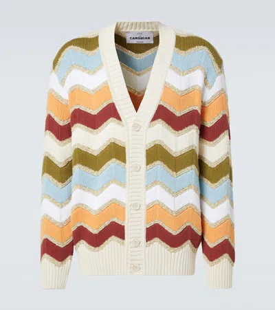 Missoni Cotton-blend Cardigan In Orange