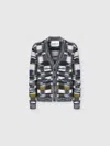 Missoni Cotton-blend Cardigan With Check Pattern In Black