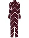 Missoni High Collar Long Sleeve Dress In Brown