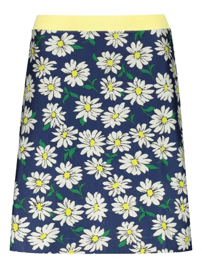 Missoni Jacquard Knit Skirt In Blue