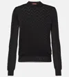 Missoni Chevron-motif Crewneck Sweater In Black
