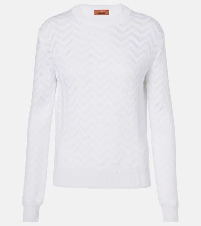 Missoni Cotton-blend Sweater In White