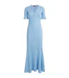 Missoni Long Dress In Cotton And Zigzag Viscose With Flared Hem In Blue