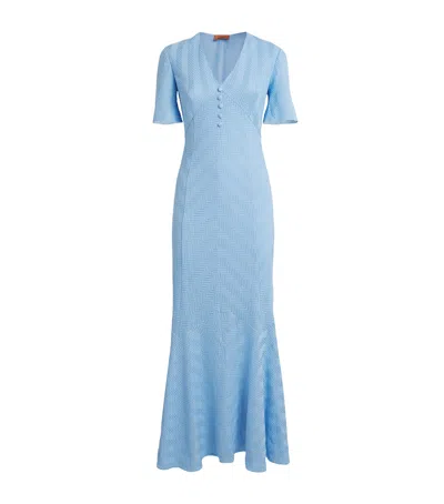 MISSONI COTTON-BLEND ZIGZAG MAXI DRESS