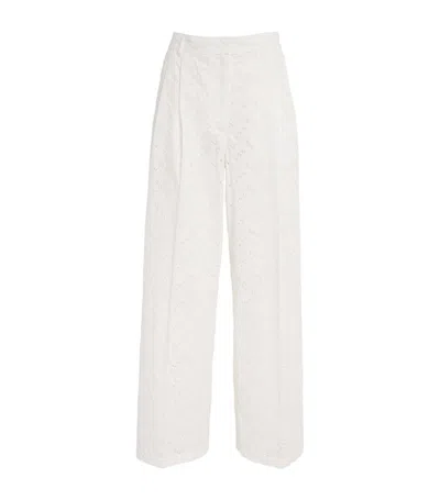 Missoni Cotton Broderie Trousers In White