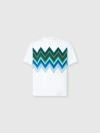 Missoni White Cotton T-shirt With Macro Zigzag Print