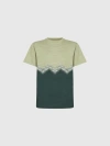 Missoni Cotton Crewneck T-shirt With Slub Zigzag In Green