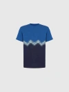 Missoni Cotton Crewneck T-shirt With Slub Zigzag In Multicoloured