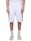 Missoni Cotton Fleece Bermuda Shorts In White