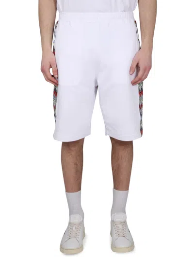Missoni Cotton Fleece Bermuda Shorts In White