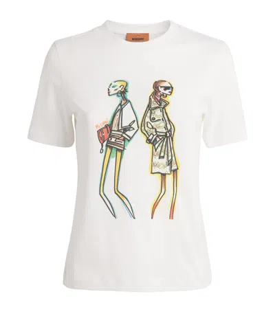 Missoni Cotton Graphic Print T-shirt In Multi