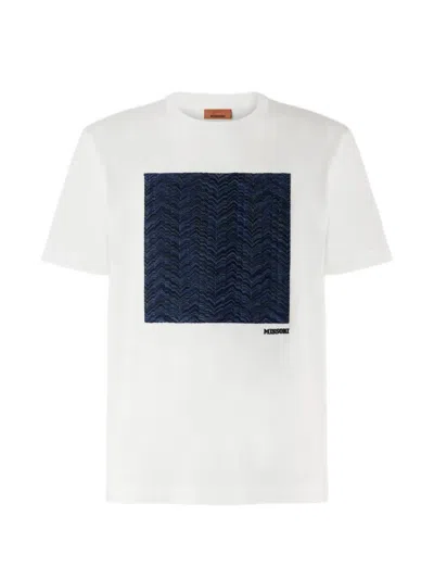 Missoni Cotton Jersey Crewneck T-shirt With Insert In White
