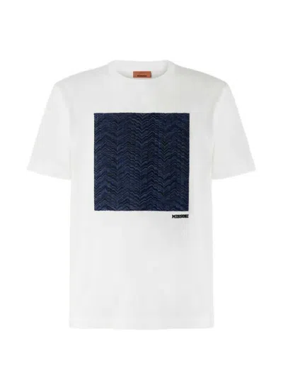 Missoni Cotton Jersey Crew-neck T-shirt With Insert In White