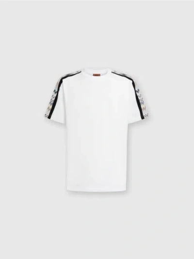 Missoni Zigzag Chevron Crew Neck T-shirt In White