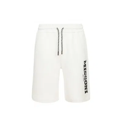 Missoni Cotton Logo Shorts Men In White