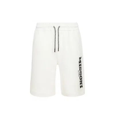 Missoni Zig-zag Logo Cotton Shorts In Camato Zigzag
