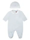 Missoni Light Blue Babygrow Set For Baby Boy With Chevron Motif In Blue