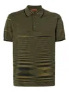 Missoni Cotton-blend Polo Shirt In Blue