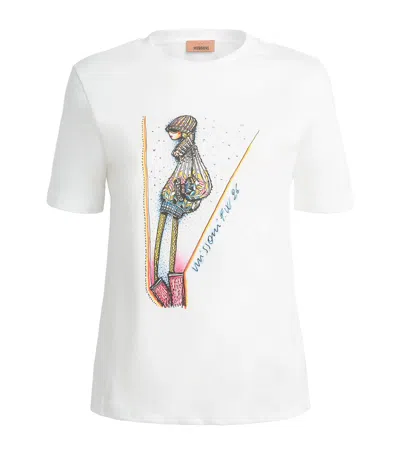 Missoni Cotton Printed T-shirt In White