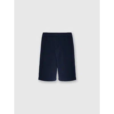 Missoni Cotton Shorts With Zigzag Insert In Blue