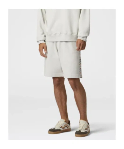 Missoni Cotton Shorts With Zigzag Insert In White