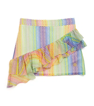 Missoni Kids' Cotton-silk Ruffle Skirt In Multi