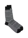 Missoni Zigzag-pattern Socks In Gray