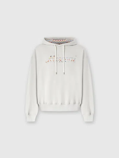 Missoni Cotton Sweatshirt With Hood In White