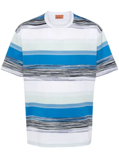 Missoni Cotton T-shirt In Blue