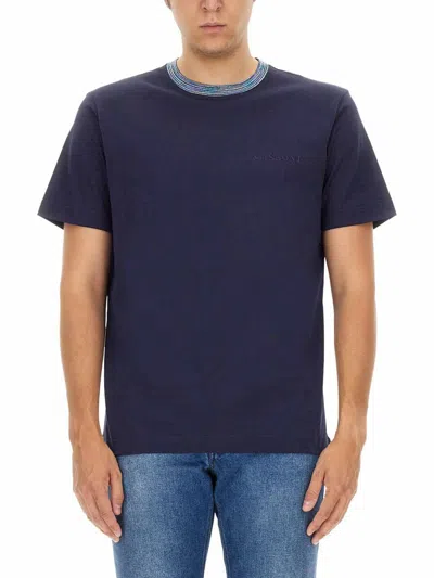 Missoni Cotton T-shirt In Blue