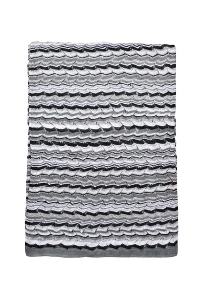 Missoni Cotton Viscose Polyamide Scarf - White/black