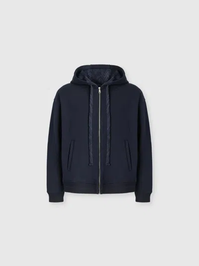 Missoni Cotton Zip-up Hoodie With Insert In Black