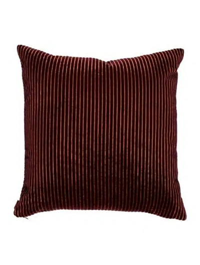 Pre-owned Missoni Cotton-blend Ribbed Throw Pillow In Brown