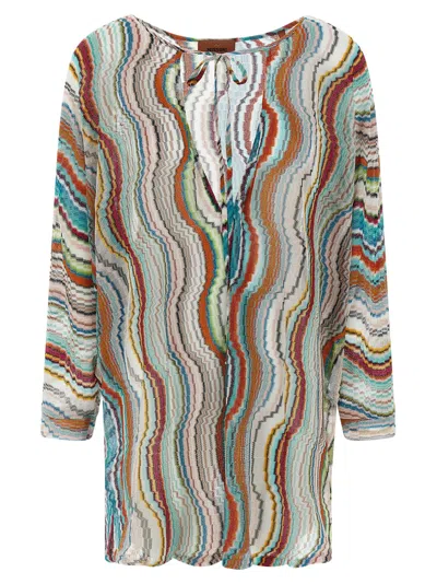 Missoni Cover Up Dress Beachwear Multicolor In Animal Print
