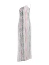 Missoni Long Dress With Asymmetric Neckline And Zigzag Pattern In Multi