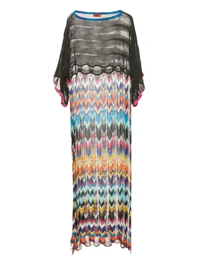 Pre-owned Missoni Cover-up Long Dress In Black