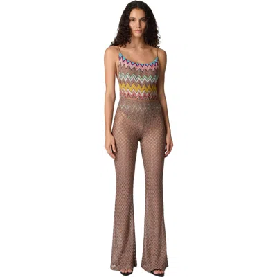 Missoni Cover-up Trousers In Lamé Viscose With Spiderweb Pattern In Multi