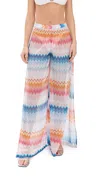 Missoni Herringbone Pattern Skirt In Multicolor Shaded Fuchsia