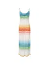 Missoni Wave Pattern Metallic Viscose Dress In Multi