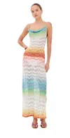 Missoni Wave Pattern Metallic Viscose Dress In Multi