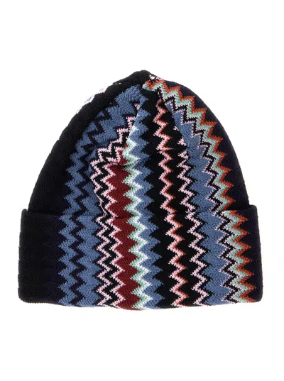Missoni Cprawmda811 Striped Acrylic Knit Winter Hat In Multi