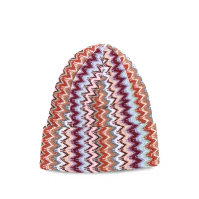 Missoni Cprawmda823 Chevron-knit Beanie In Multi