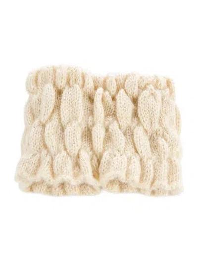 Pre-owned Missoni Cream Mohair Knit Headband In Neutral
