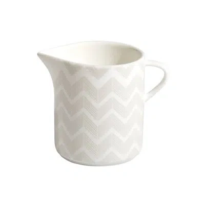 Missoni Creamer Zig Zag  White Diam. 3.5 In, H 3.3 In