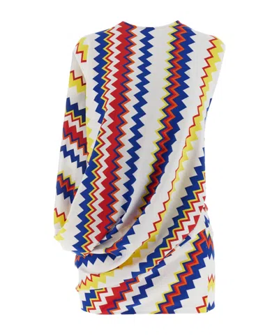 MISSONI MISSONI ZIGZAG DRAPED TOP