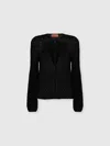 Missoni Crew Neck Blouse In Wool Blend In Black