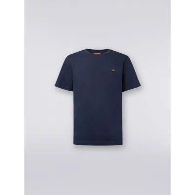 MISSONI MISSONI CREW NECK T-SHIRT IN COTTON WITH EMBROIDERY AND LOGO