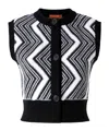 Missoni Crew Neck Knitted Vest In Black