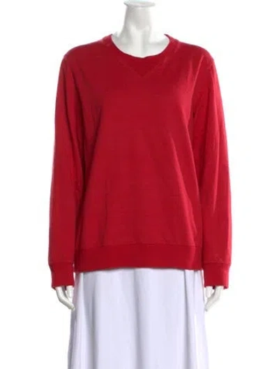 Pre-owned Missoni Crew Neck Long Sleeve Sweatshirt In Red