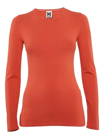 Pre-owned Missoni Crew-neck Long-sleeved Top In Orange